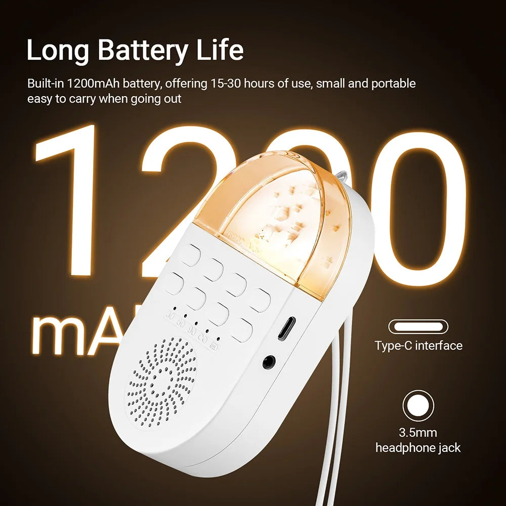Portable White Noise Machine For Sleeping Baby Sleep Aid Noise Machine Kids Sleep Night Light 24 Natural Sounds Baby Sleeper
