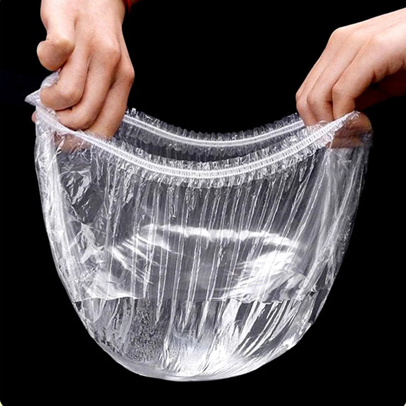 200PCS Disposable Food Cover  charlotte  Plastic Wrap Elastic Food Lids nylon for food cover nylon cover