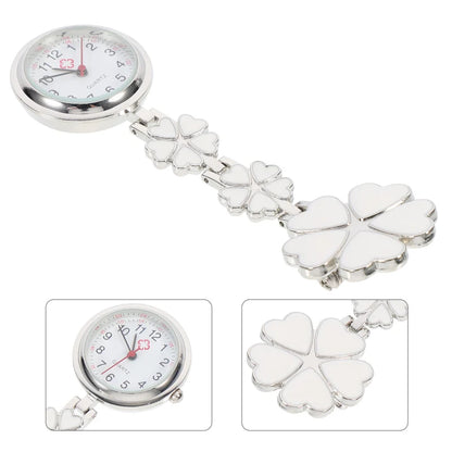 Nurse Watch- Womens Nurse Clip on Watch Nurse Fob Watch Nursing Pin Clip Watch Nurse Fob Watch ( White )