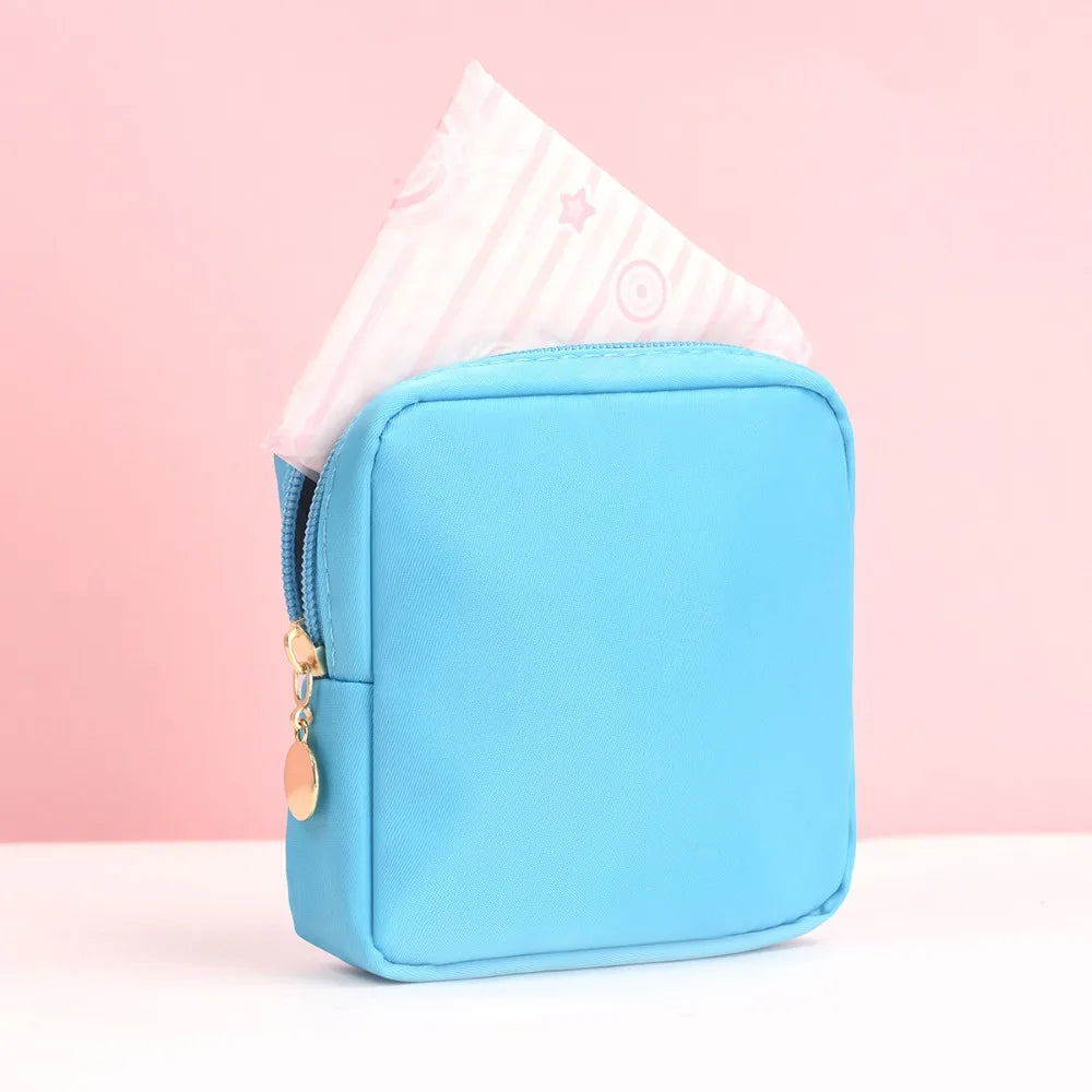Fashion Multicolor Sanitary Pad Bags Home Organization Portable Pad Pouch Makeup Bags