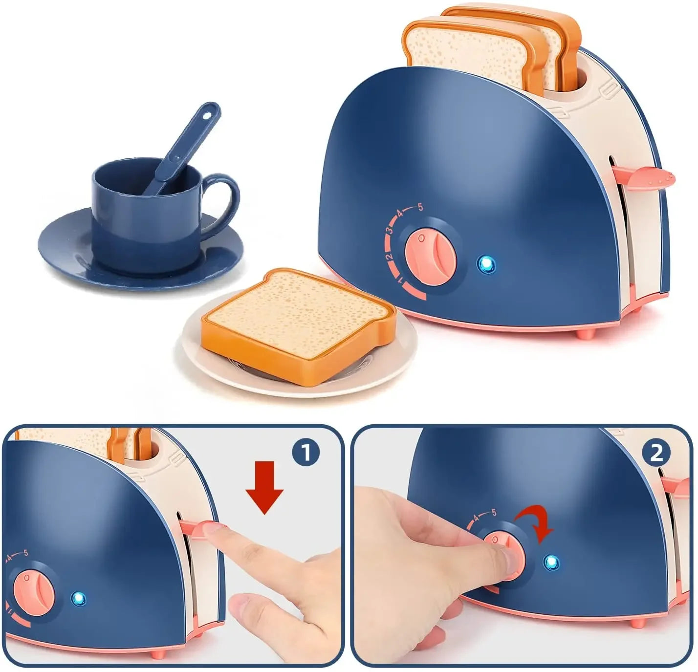 New Interactive Electric Kitchen Playset for Kids Mini Simulation Household Appliances Light Toy Gifts for Children Boys Girls