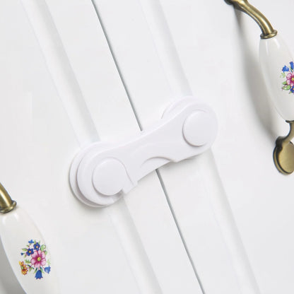 Multifunctional Safety Cabinet Door Lock Baby Safety Drawer Door Buckle Anti-Pinch Home White Bathroom Refrigerator Lock
