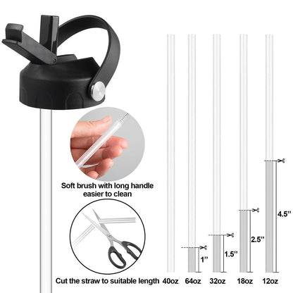 Wide Mouth Straw Lid for Hydro Flask Sports Water Bottle,Dustproof Lid Compatible with HydroFlask Wide Mouth 20 32 40 64 oz