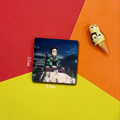 Demon Slayer K-Kimetsu No Y-Yaiba Fridge Magnets Fridge Magnets Memo Pads (For Refrigerator/Whiteboard/Home Multi-Purpose Use)