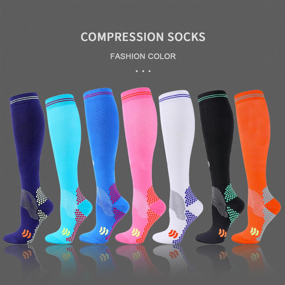 1 Pair Sports Stockings Compression Golf Sports Socks Medical Nursing Stockings Prevent Varicose Veins Socks Fit for Rugby Socks