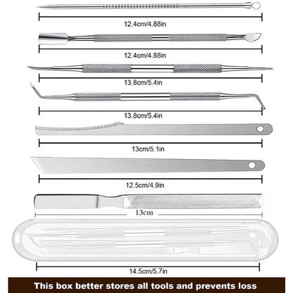 3-7pcs Stainless Steel Manicure Pedicure Knife Nail Clippers To Remove Dead Skin Calluses Thick Hard Acne Needle Pick Tool Set