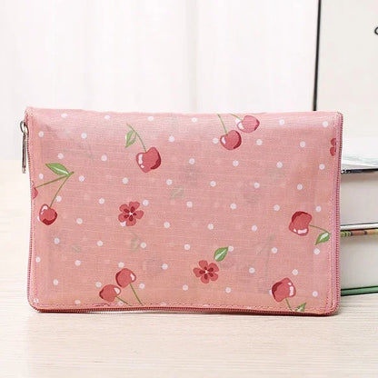 Waterproof Printing Reusable Shopping Bag Tote Bags Fashion Eco Friendly Shopping Bag Foldable Zipper Women's Handbags