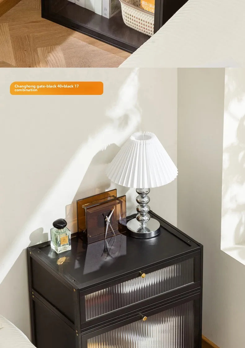 Solid wood bedside table locker small simple bedroom home 2025 new bedside shelf cabinet