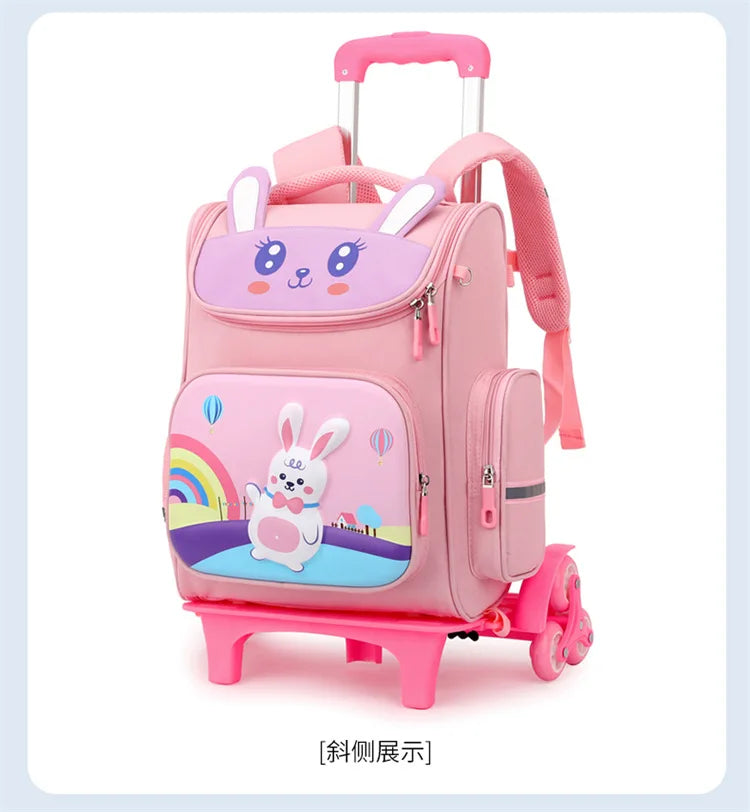 Kids Trolley Backpack For Girls Primary School Rolling Backpack for Boys School bag with Wheels School Wheeled Backpack Book Bag
