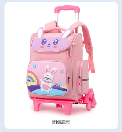 Kids Trolley Backpack For Girls Primary School Rolling Backpack for Boys School bag with Wheels School Wheeled Backpack Book Bag