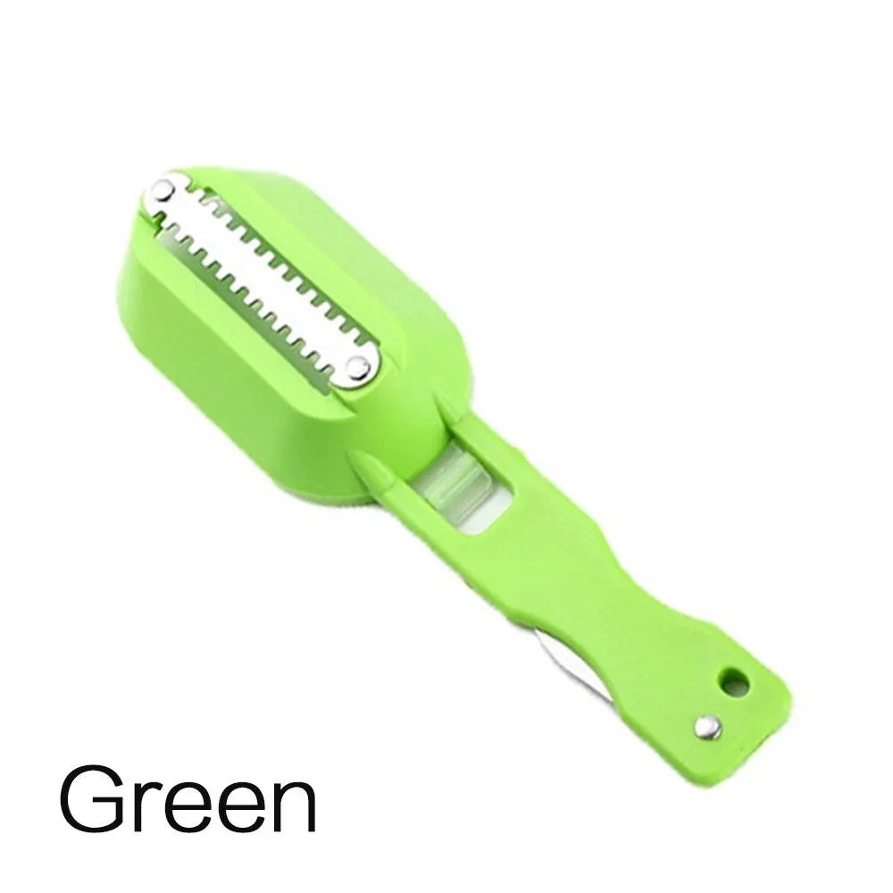 Fish Scale Remover Brush Fishing Scaler Tool Kitchen Cleaning Accessory Fish Skin Scraper Planner Knife for Easy Cooking