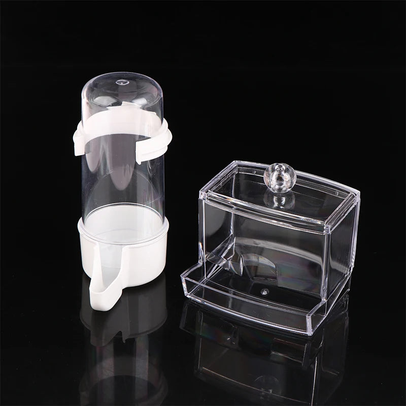 Rutin Chicken Automatic Food Feeder Large Capacity Anti-overturning Food Box Poultry Feeding Supplies Clear Food Dispenser