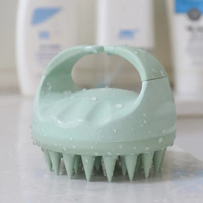 Scalp Brush Massager Sculp Scrubber Brush Wheat Straw Biodegradable Silicone Shampoo Brush Hair Scalp Massager For Hair Growth