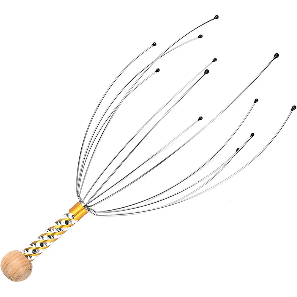 Octopus Head Massager Scratching Scalp Relaxation Relief Increase Blood Circulate Scratcher Relieves Tension Health Care Random