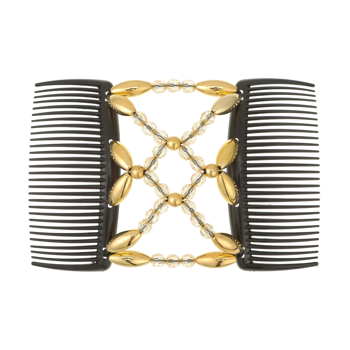 Vintage Creative Magic Hair Comb Double Row Elastic Hair Comb Disc Hair Clip For Women Headwear Hair Comb Hair Clip Fashion Hair