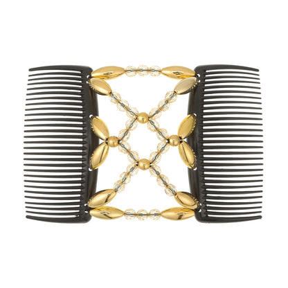 Vintage Creative Magic Hair Comb Double Row Elastic Hair Comb Disc Hair Clip For Women Headwear Hair Comb Hair Clip Fashion Hair