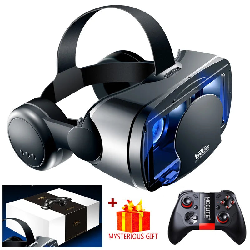 Virtual Reality 3D VR Headset Smart Glasses Helmet for Smartphones Cell Phone Mobile 7 Inches Lenses Binoculars Goggles Devices