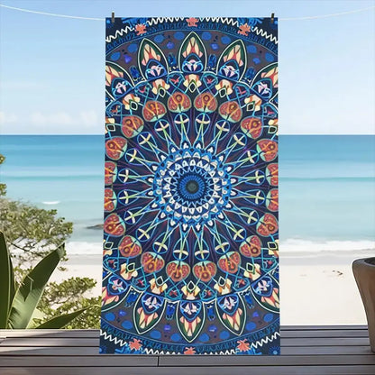 Beach Towel Portable Quick Fast Dry Sand Outdoor Travel Swim Blanket Thin Yoga Floral Print Mat Personalization Stripes Towel
