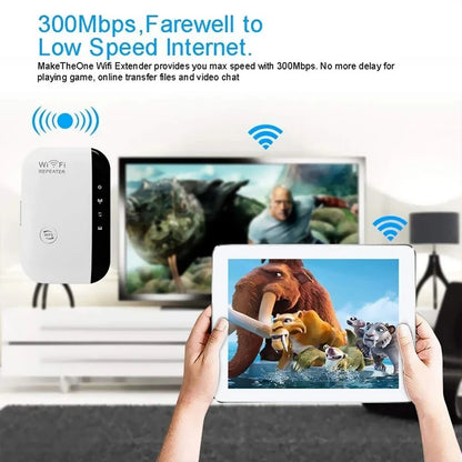 300Mbps Wireless WIFI Repeater 2.4G Router Wifi Range Extender Wi-Fi Amplifier 802.11N Card Adapter For PC Home/Office