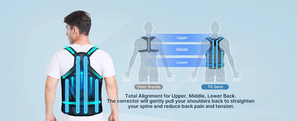 Back Brace and Posture Corrector for Women Men, Adjustable & Lightweight - Scoliosis & Hunchback Correction, Relief Back Pain