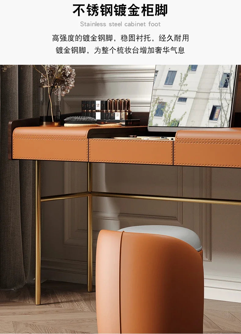 Living Room Vanity Table Nail Makeup Drawers Bedroom Storage Luxury Dressing Table European Mesa De Maquillaje Trendy Furniture