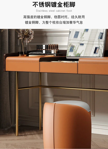 Living Room Vanity Table Nail Makeup Drawers Bedroom Storage Luxury Dressing Table European Mesa De Maquillaje Trendy Furniture