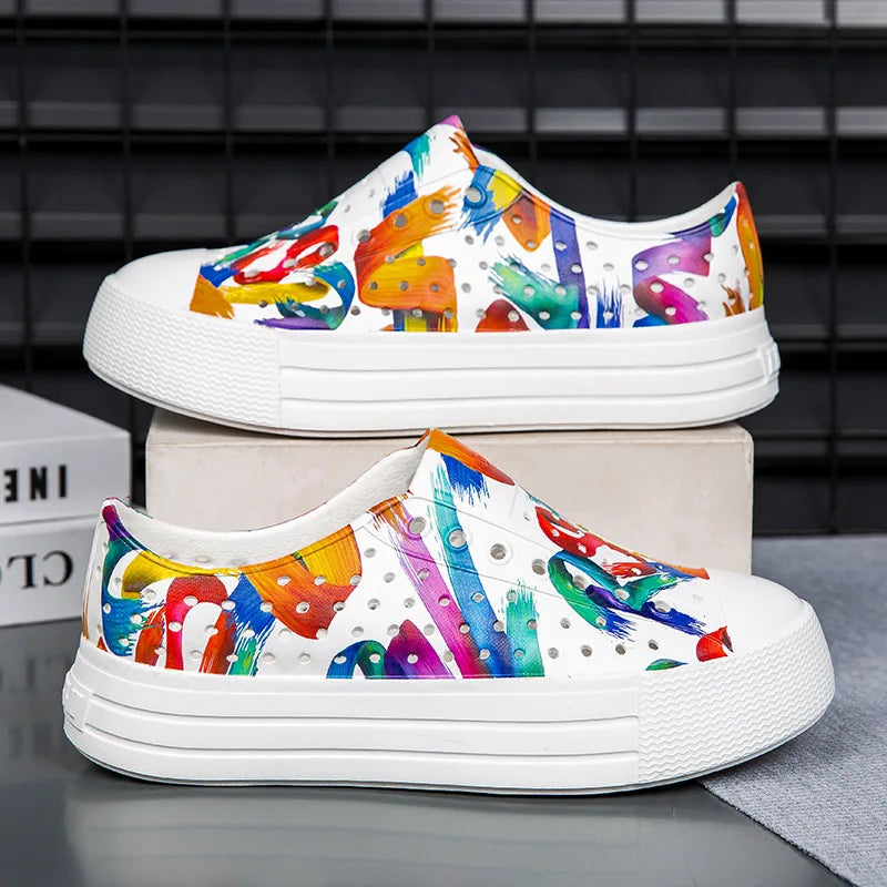 New Big Kid Casual Sandal Heightening Shoes External Wear Sandal Summer Thick Bottom Hole Cave Garden Shoes Women Beach Sandal