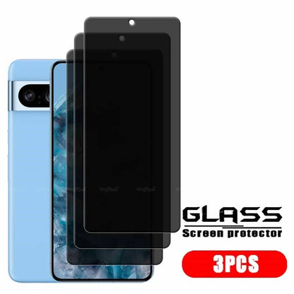 4Pcs For Google Pixel 8 Pro Glass Google Pixel8 Pixel 8 Pro Glass 9H Privacy Anti-Spy Glue Screen Protector Google Pixel 8 Pro