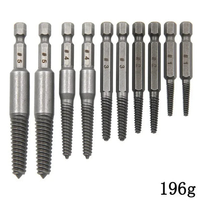 Screw Extractor10pc Hexagonal Shank Broken Head Screwdriver Set Electric Drill Tool for Removing Stripped Screws multifunctional