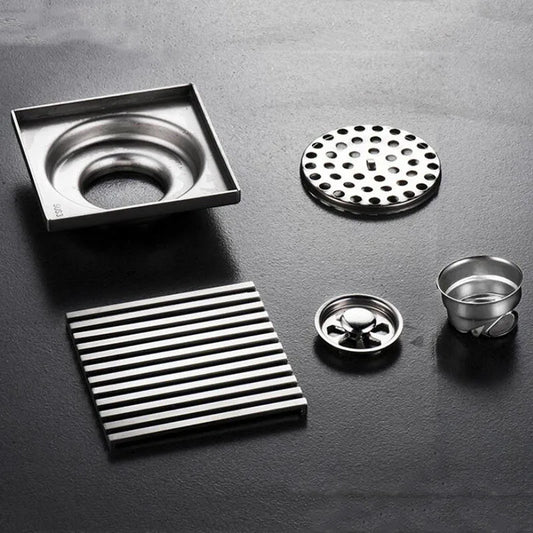 304 Stainless Steel Balcony Square Floor Drain Engineering Large Displacement Deodorant Floor Drain Outdoor Floor Drain
