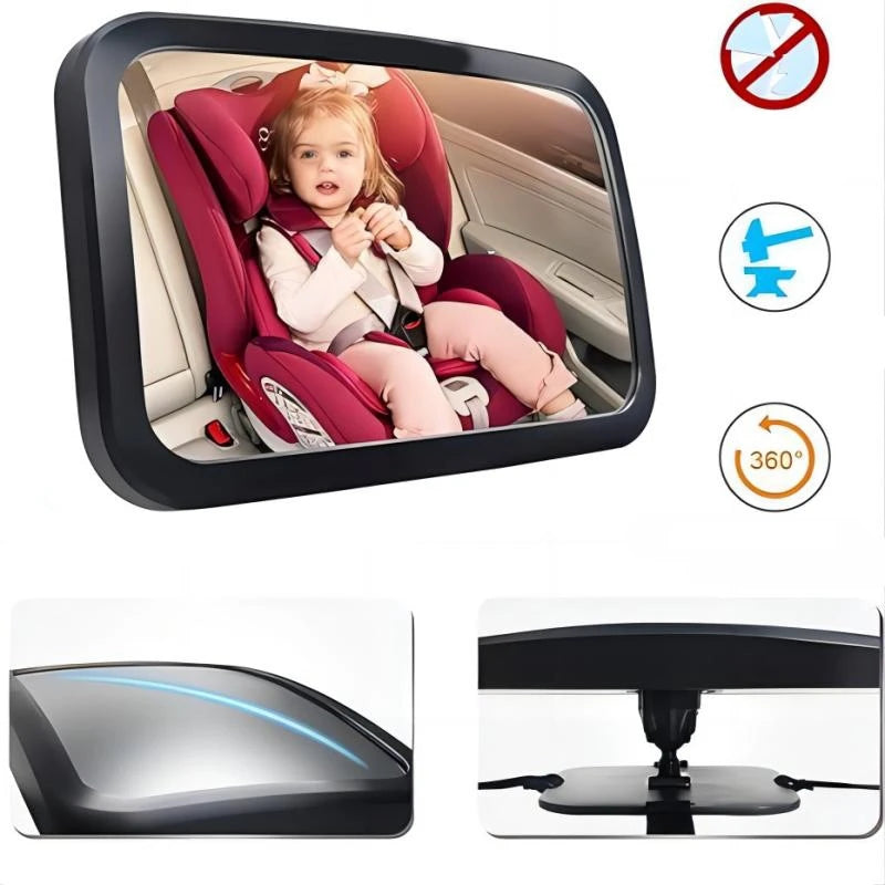 Baby Car Mirror Adjustable Wide Car Back Seat Rearview Facing Headrest Mount Child Kids Infant Baby Safety Monitor Accessories