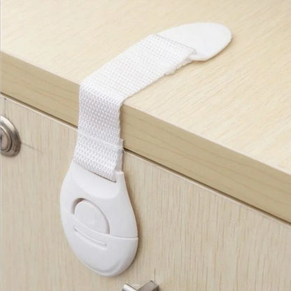 10pcs  Kids Safety Door Lock Child Safety Cabinet Lock Baby Proof Security Protector Drawer Door Cabinet Lock Plastic Protection