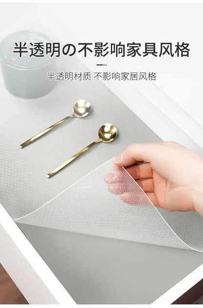 Reusable Anti-slip Mat Drawer Shelf Liner Cabinets Mat Kitchen Organizer Pad on the Table Refrigerator Dishes Protective Drawers