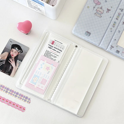 Kawaii Slim Cards Photocard Album 4grid Cards Collect Book Decoration Stickers Storage Stationary