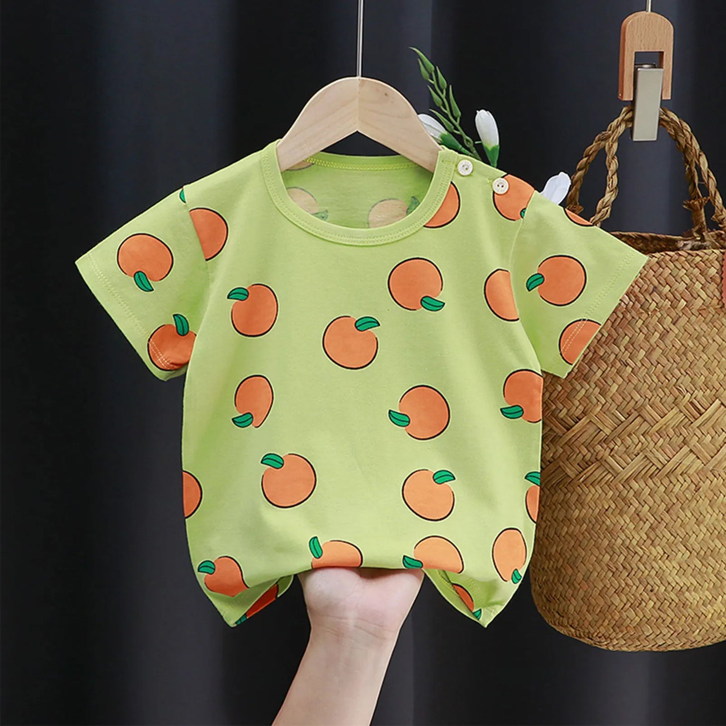 Baby Cotton T-shirts Cute Kids Print T Shirt Boys Girls Children Summer Short Sleeve Tops Infant Clothing