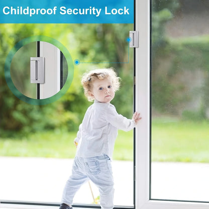 Door Reinforcement Lock Home Security Door Lock with 3" Stop Withstand 800 lbs For Inward Swinging Safety Door Lock