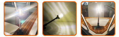 LED Fold Down Anchor Light, Sailing Signal Lamp for Marine, Boat Yacht Accessories, 12-24V