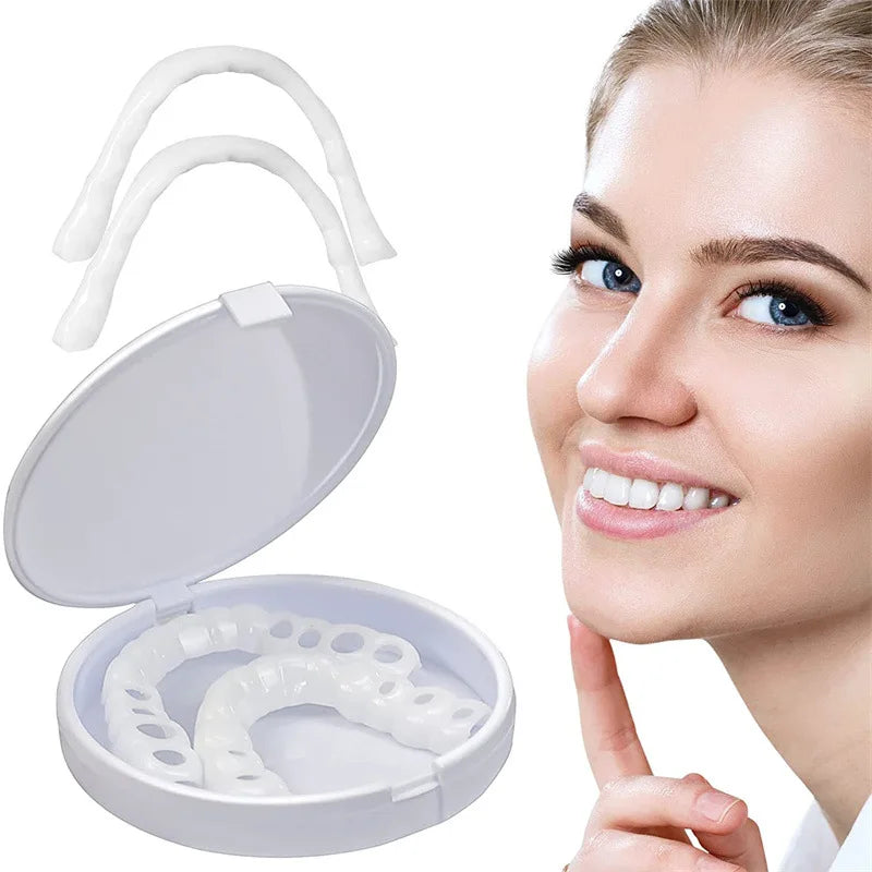 Teeth Veneers Whitening Dentures Braces Temporary False Teeth Cover Perfect Smile Comfortable Fit Denture Kit
