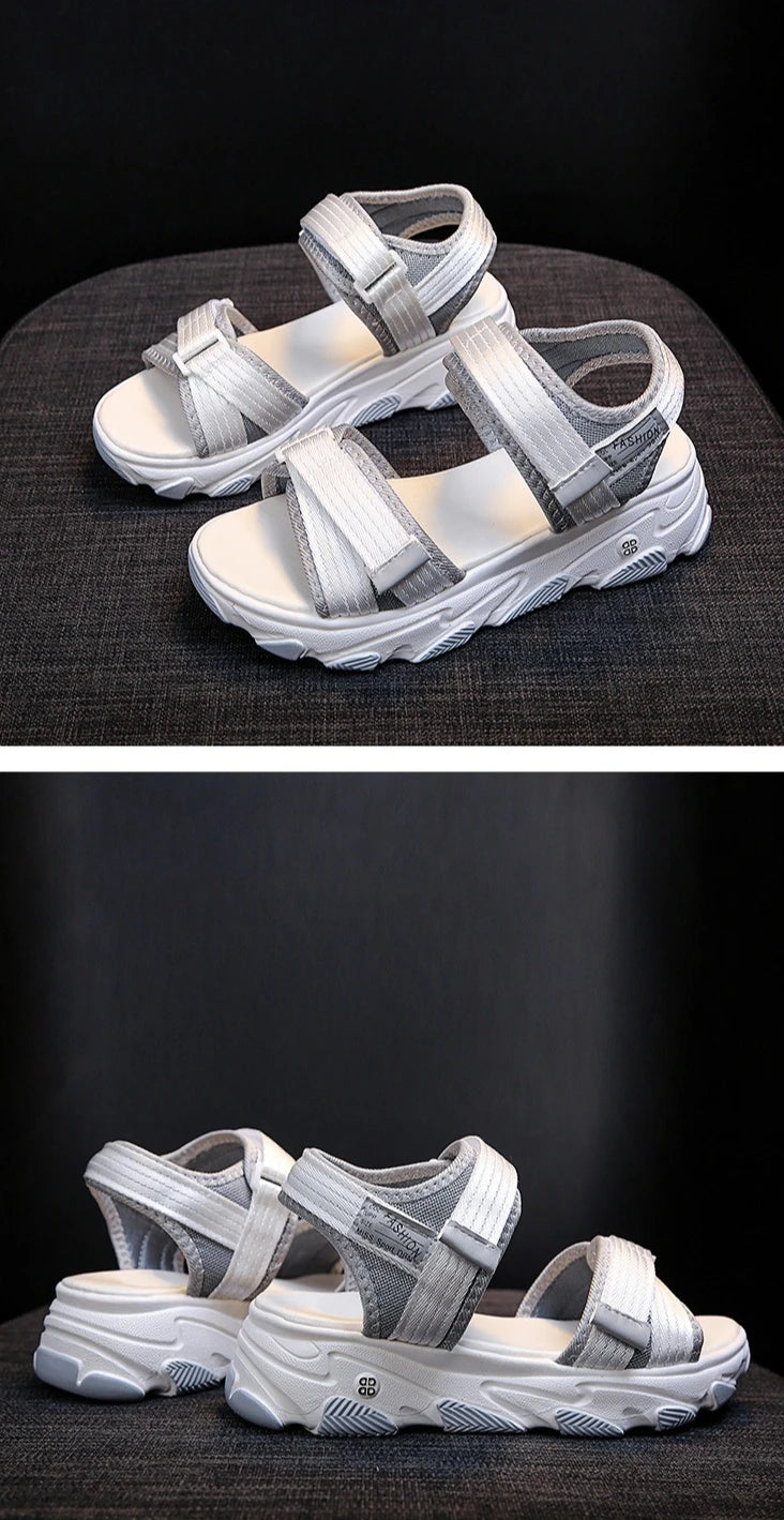 Sandals Women Shoes 2025 New Summer Sports Daddy Fashion Casual Platform Non-slip Non-Slip Peep Toe Beach Sandalias