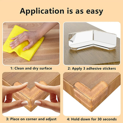 Furniture corner protector, corner and edge safety protection pad, transparent protection, used for corner furniture (L-shaped)