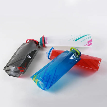 Portable Ultralight Foldable Water Bag 700ml Water Bottle Pouch Outdoor Sport Supplies Hiking Running Soft Flask Water Bottle