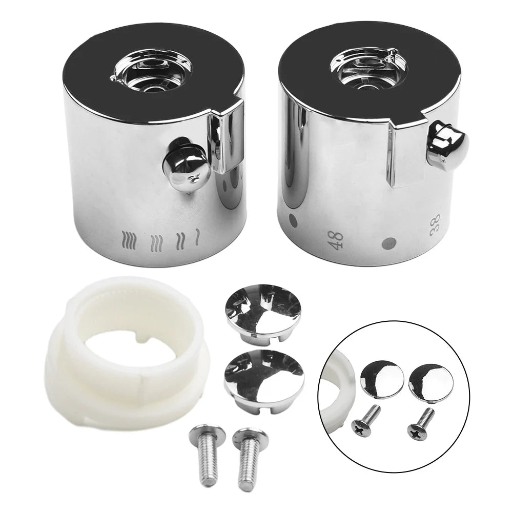 Shower Temperature Control Handle Knob Chrome Thermostatic Handle Bathroom Faucets Thermostats Parts High Quality