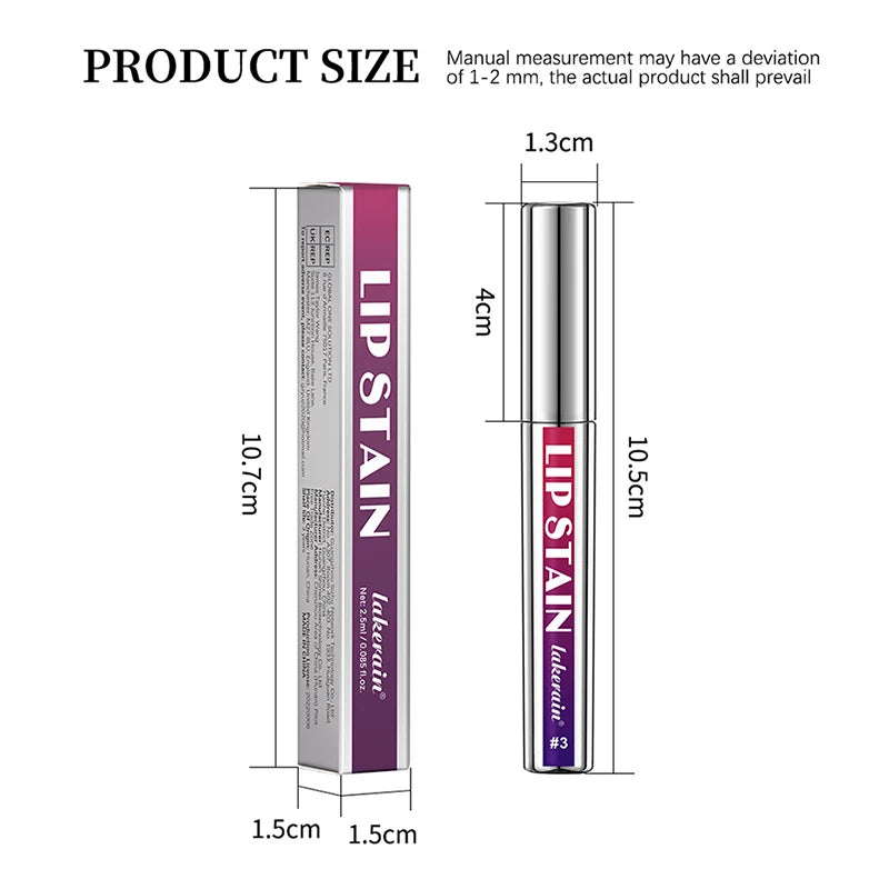 Peel Off Lip Stain Reveal Long Lasting Waterproof Pink Lip Tint Transfer Proof Non-stick Cup Natural Lip Stain Women's Cosmetics