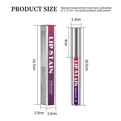 Peel Off Lip Stain Reveal Long Lasting Waterproof Pink Lip Tint Transfer Proof Non-stick Cup Natural Lip Stain Women's Cosmetics