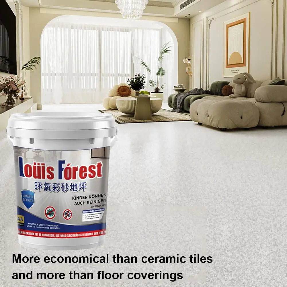 High-Gloss Marble Effect Epoxy Floor Coating, Louis Floor Waterproof Floor Epoxy Paint, Paint, Forest Paint, Floor Garage E2H2