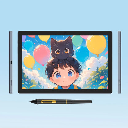 BOSTO BT-101A Portable Graphics Drawing Tablet 10.1 Inch IPS Screen Display with Finger Touch Anti-glare 16384 Pressure Level