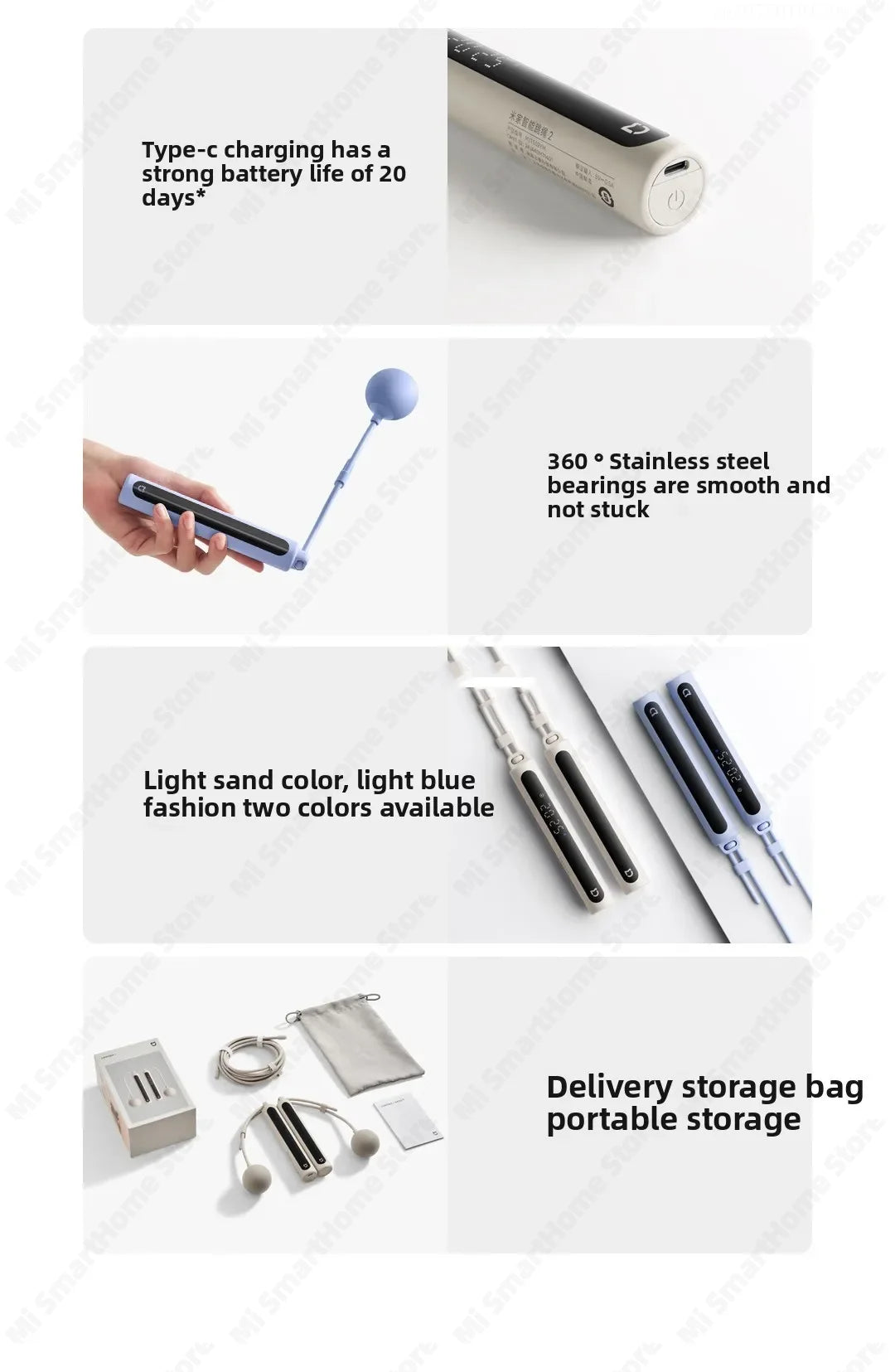 Xiaomi Mijia Smart Skipping Jump Rope 2 Digital Counter Adjustable Calorie Calculation Sport Fitness Exercise Lose Weight