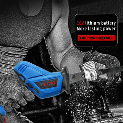 20V Rechargeable Reciprocating Saw Adjustable Speed Electric Saw Blade Saw Portable Wood Metal Cutting Chain Saw