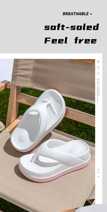 Woman flip flops Popular Design Shoes 2024 trend Casual Platform Sandals non-slip Outdoor slipper