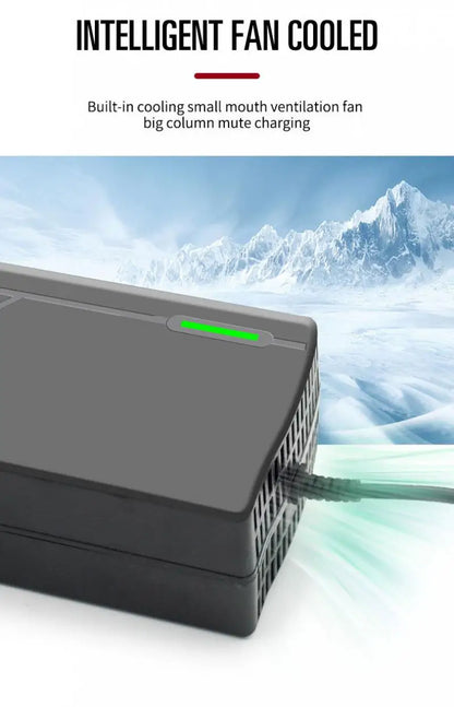 36V 48V 60V 72V Charger 2A 5A Lithium Battery Pack 42 54.6 67.2 84V 10 13 16 20S Smart Intelligent Fast Charging Charger EU Plug